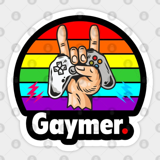 Gaymer the pride computer gamer Sticker by Peter the T-Shirt Dude